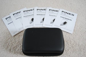 PINES Rechargeable Battery Pack, Carry case and Manuals