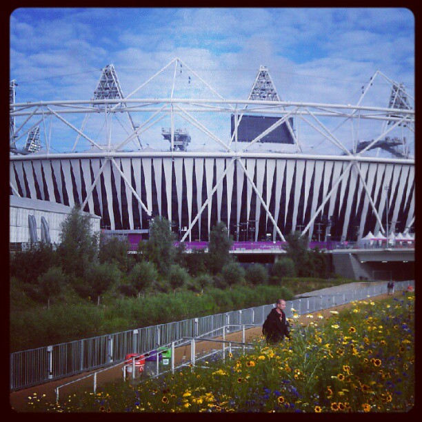 On approach to the Olympic stadium yesterday! #London2012