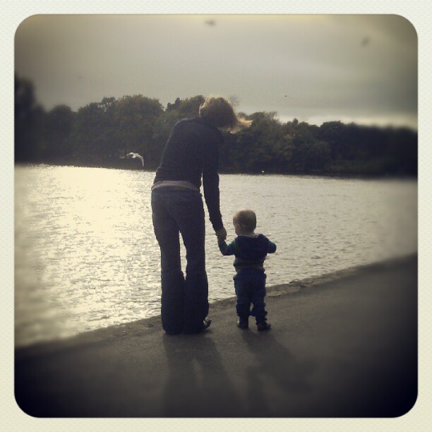 Trip to Coate Water for a ride on the train and to feed the crazy ducks!