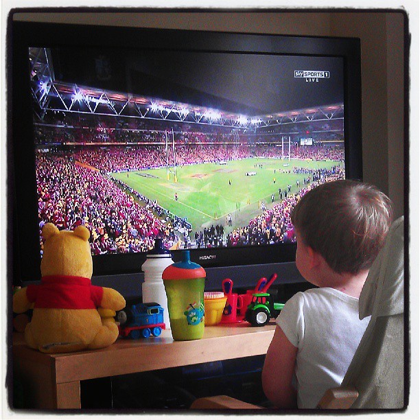 The Little Man waiting for his first #Lions test!