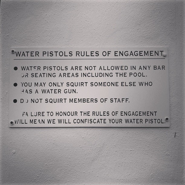 Water Pistol Rules!