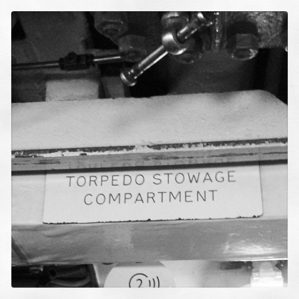 Always wondered where to store that sort of thing! #Torpedo #submarine