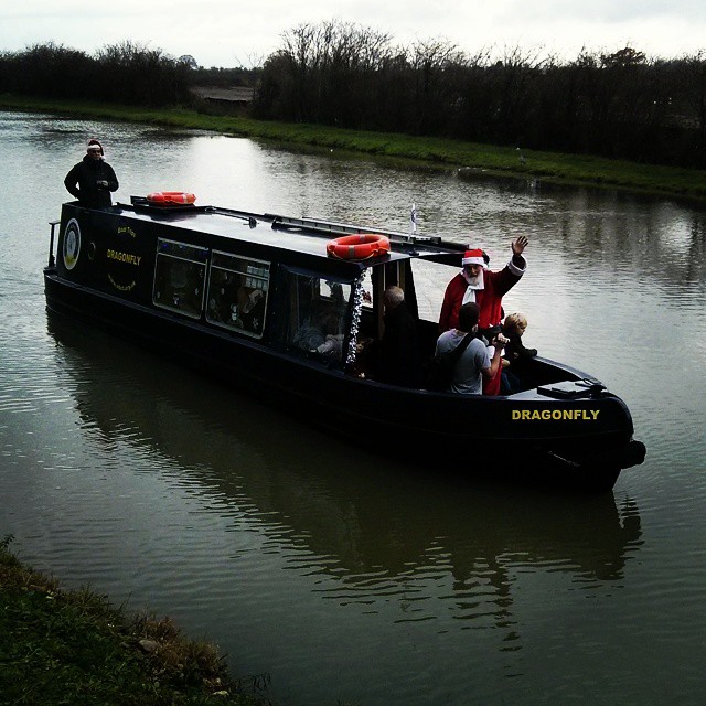 Father Christmas spotted! #canal