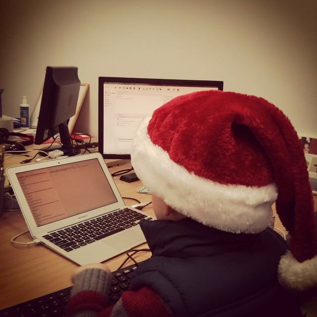 A visitor to the office yesterday to break me out for Christmas!