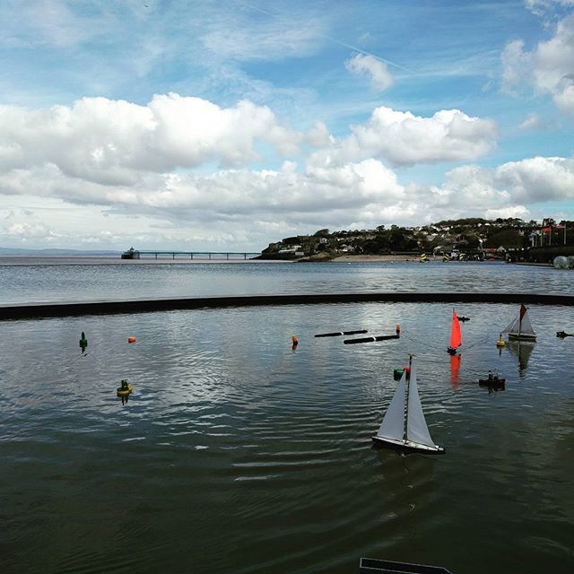 Watching the model boats in Clevedon today!