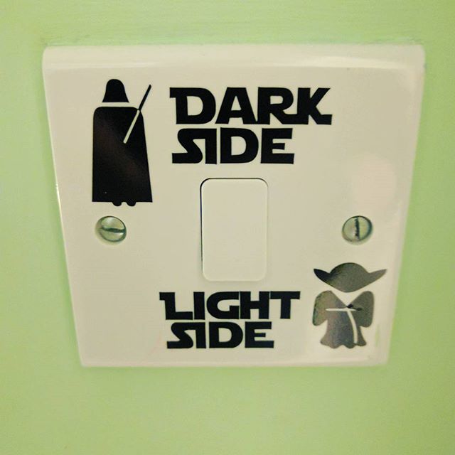 The coolest light switch in the house! #starwars