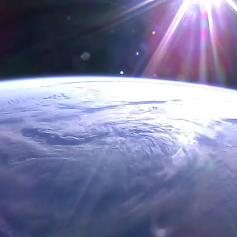 Playing with an app that lets you view the camera aboard the #ISS - Good morning Canada!