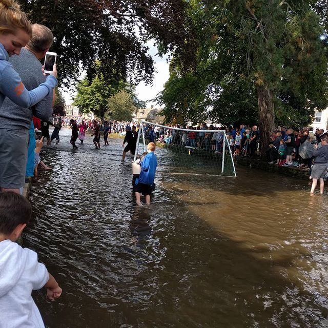 Soggy river football!