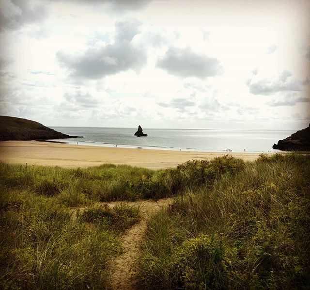 A quiet beach with today's unpredictable weather!