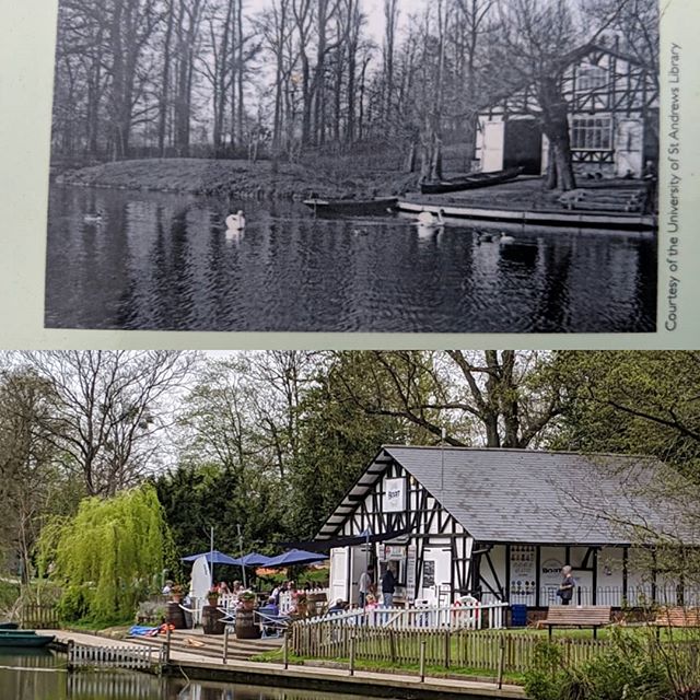 Amazed how little the boathouse at Pittville Park has changed since 1895… #cheltenham