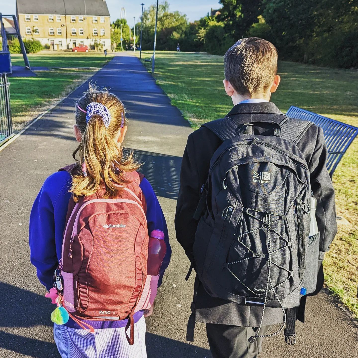 Back to school day! So excited for both of you!#excited #backtoschool #school #schooldays