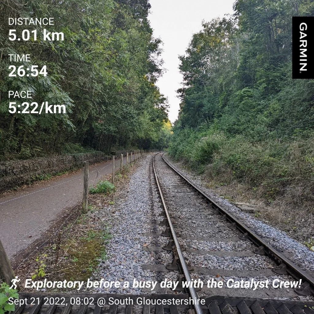 Exploratory before a busy day with the Catalyst Crew! Busy on the Bristol to Bath path with commuter traffic!Time for a day working on the business!#running #runnersofinstagram #runningcommunity #run #mastermind #smallbusinessuk #smallbusiness #geek #geekforhire #runningmotivation #commuting